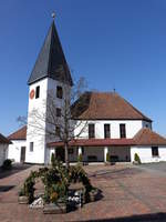 Creidlitz, Dr.-Martin-Luther-Kirche, erbaut von 1955 bis 1956 durch den Architekten Reinhard Claaen (08.04.2018)