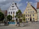 Wemding, Rathaus und Gasthof Krone am Marktplatz (15.06.2013)