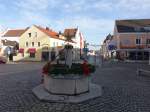 Ksching, Brunnen am Marktplatz (25.12.2015)