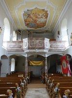 Pautzfeld, Orgelempore in der Maria Himmelfahrt Kirche (28.03.2016)