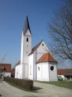 Langenbach, Wallfahrtskirche Maria Rast, erbaut im 15.
