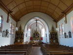 Hintereben, neugotischer Innenraum der Pfarrkirche St.