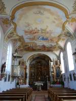 Luttenwang, Innenraum der Maria Himmelfahrt Kirche (13.09.2015)