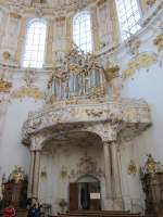 Klosterkirche Ettal, Orgel erbaut 1768 von Johann Georg Hrterich (12.01.2014)
