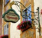 Mittenwald, Hotel-Gasthof  Alpenrose , Aug.2014