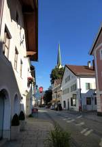 Garmisch-Partenkirchen, Blick in die historische Ludwigstrae, Aug.2014