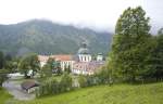 Blick auf das Kloster Ettal.