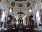 Gnzburg, barocke Altre in der Frauenkirche, Stuck von Dominikus Zimmermann und Thomas Gering, Deckengemlde von Anton Enderle (28.02.2021)