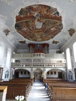 Zeil am Main, Orgelempore und Deckengemlde in der St.