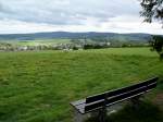 Bad Steben im Frankenwald, Blick auf den Ort, ist das hchstgelegene Staatsbad in Bayern, Mai 2006