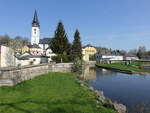 Schwarzenbach, Evangelisch-lutherische Pfarrkirche Sankt Gumbertus am Kirchberg, erbaut im 19.