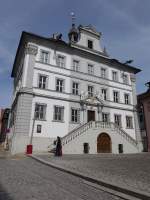 Iphofen, Rathaus am Marktplatz, erbaut von 1716 bis 1718 durch Joseph Greising (08.03.2015)