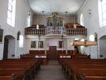 Escherndorf, Orgelempore in der kath.