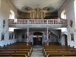Fahr, Orgelempore in der Pfarrkirche St.