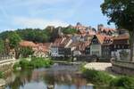 Altstadt von Kronach am Ufer der Halach am 01.06.2023.