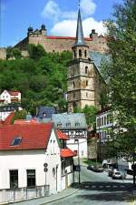 Kulmbach, Petrikirche und Plassenburg (Mai 2003)