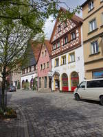 Kulmbach, historische Fachwerkhuser in der Spitalgasse (16.04.2017)