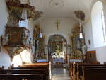 Rothmannsthal, Altar und Kanzel in der Maria Himmelfahrt Kirche (14.10.2018)