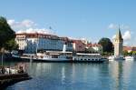 Das grte Schiff der Bodenseeflotte, die Hohentwiel, im Lindauer hafen am 04.07.08