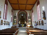 Steinfeld, neugotischer Innenraum der Pfarrkirche Maria Himmelfahrt (15.08.2017)