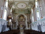 Zellingen, klassizistischer Innenraum der Pfarrkirche St.