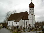 Fischbachau, Pfarrkirche Maria Schutz, sptgotischer Chor von 1494, frhbarocke Ausgestaltung und Stuckierung um 1630, Turm und Erweiterung des Langhauses nach Westen 1695 durch Johann Mayr