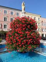 Kraiburg, Marktbrunnen von 1611 am Marktplatz (15.08.2015)