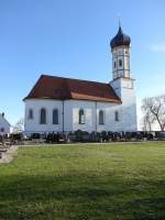 Berg im Gau, Pfarrkirche Maria Heimsuchung, barocke Saalkirche, erbaut 1767 (15.04.2015)