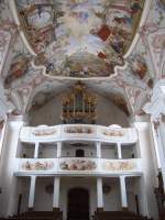 Velburg, Orgelempore der Maria Himmelfahrtskirche auf dem Habsberg (18.02.2012)