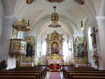 Harenzhofen, barocker Innenraum der Pfarrkirche St.