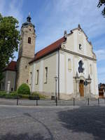 Eschenbach, Katholische Maria-Hilf-Bergkirche, erbaut von 1771 bis 1774 vom Amberger Hofbaumeister Wolfgang Diller (20.05.2018)