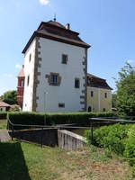 Schloss Diefurt,  sptgotischer, dreigeschossiger Wohnturm, erbaut 1526 (21.05.2018)