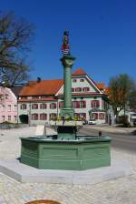 Obergnzburg, Mohrenbrunnen am Marktplatz, Landkreis Ostallgu (09.04.2011)