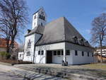Fssen, evangelische Christuskirche, erbaut von 1968 bis 1969 (26.04.2021)