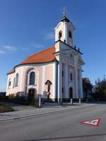Dreifaltigkeitskirche in Dommelstadl, erbaut von 1734 bis 1751 durch Baumeister Severin Goldberger (21.10.2018)