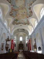 Hohenwart, Mittelschiff der Klosterkirche St.