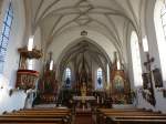 Frnbach, Innenraum der Maria Himmelfahrt Kirche (25.12.2015)