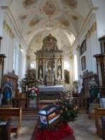 Lohwinden, barocker Hochaltar in der Wallfahrtskirche Maria Geburt (27.12.2015)