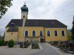 Frauenau, Rokokokirche Maria Himmelfahrt, erbaut von 1759 bis 1767 (24.05.2015)