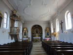 Barbing, barocker Innenraum der Pfarrkirche St.