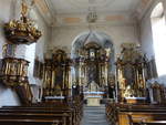 Mittelstreu, barocke Altre und Kanzel in der St.