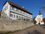 Aubstadt, Pfarrhaus und evangelische St.