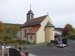 Sands, evangelische Kirche, neuromanische Saalbau, erbaut 1907 (16.10.2018)