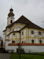 Berbling, Heilig-Kreuz Kirche, erbaut von 1751 bis 1756 von Philipp Millauer (06.04.2012)