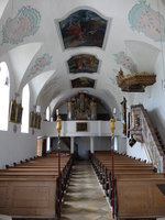Hhenmoos, Orgelempore und Deckengemlde in der St.