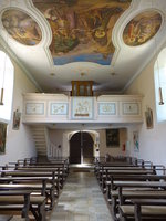 Hagsbronn, Orgelempore und Deckengemlde in der St.