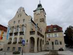 Rathaus von Simbach am Inn, wurde 1909-1910 erbaut, 1988-89 einer denkmalgerechten Generalsanierung unterzogen; 140831