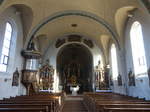Mnchsdorf, neuromanischer Innenraum der Pfarrkirche St.