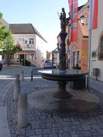 Neunburg vorm Wald, Rathausbrunnen am Schrannenplatz (02.06.2017)