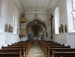 Mitterauerbach, barocke Kanzel und Hochaltar in der Pfarrkirche zu unseren lieben Frau (04.06.2017)